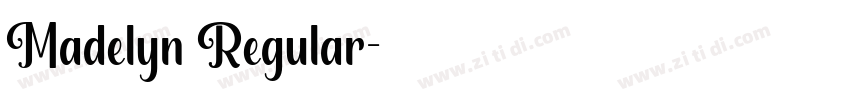 Madelyn Regular字体转换